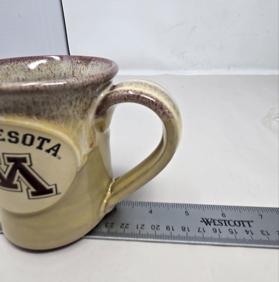 Deneen Pottery Minnesota Mug 3D Big "M" University Logo Minnesota Coffee Cup - Picture 9 of 10
